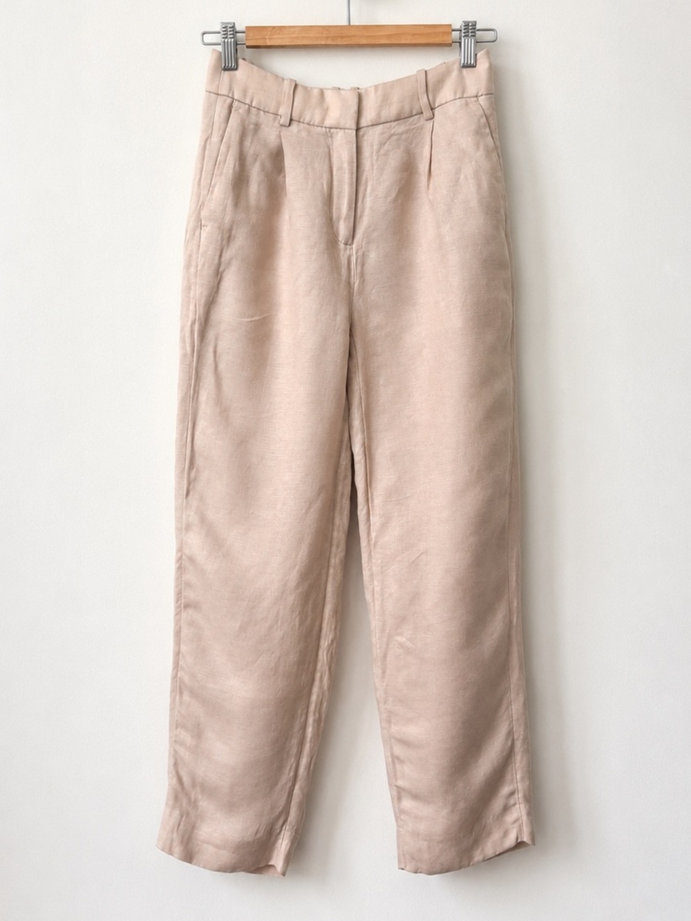 J. Crew Pleated Linen-Cupro Blend Trouser